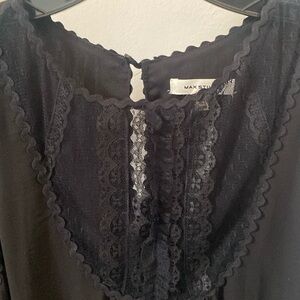 Max Studio Casual black dress.top front lace